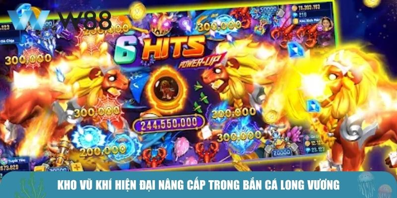 Kho vũ khí hiện đại nâng cấp trong bắn cá Long Vương