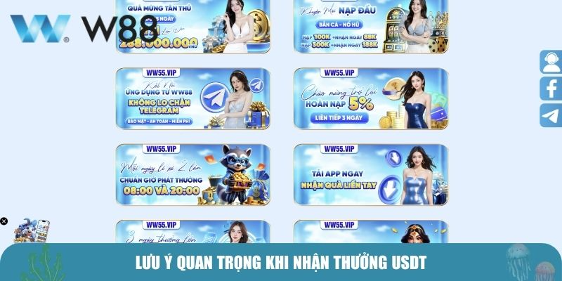 Lưu ý quan trọng khi nhận thưởng USDT